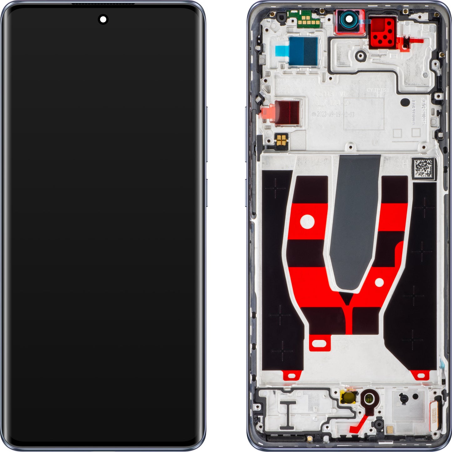 Oppo Reno10 Display touchscreen con cornice, blu (Ice Blue), Service Pack 621029000061