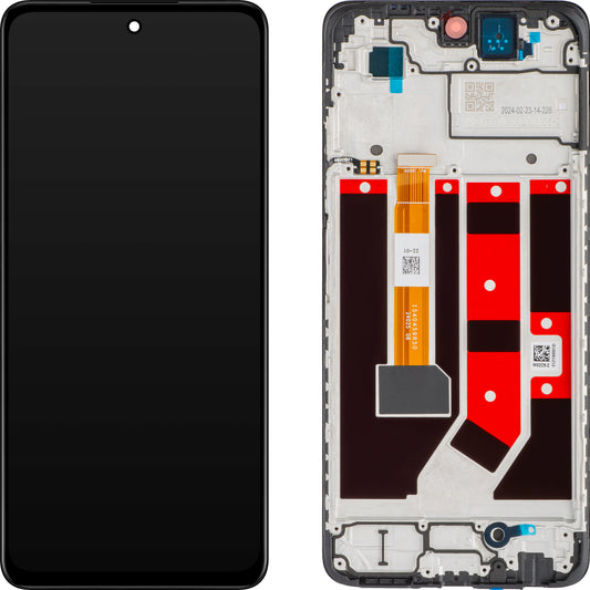 Display touchscreen Oppo A58 4G, con cornice, nero, Service Pack 621029000089