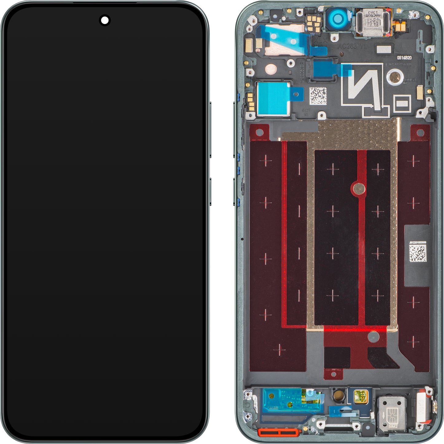 Display con Touchscreen Oppo Reno14, con Cornice, Verde (Forest Green), Service Pack 621029000602