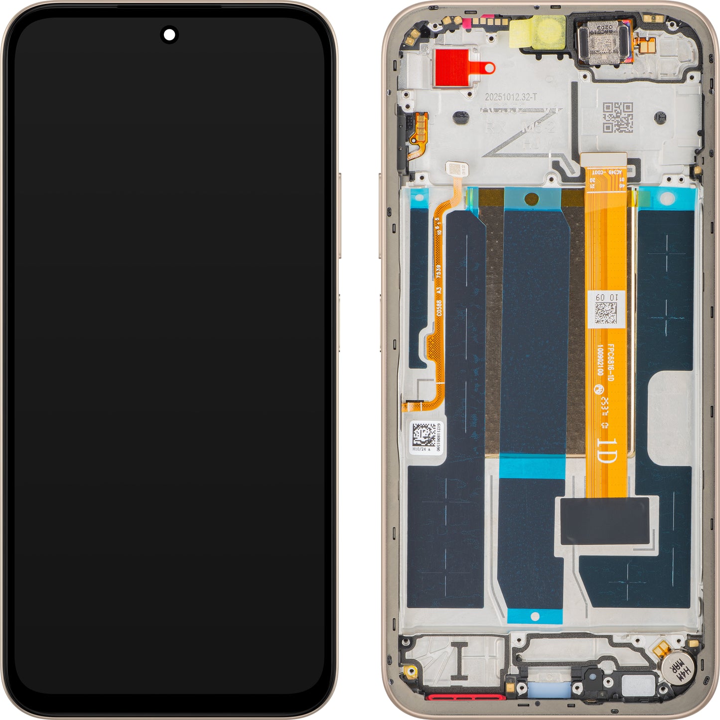 Display con Touchscreen Oppo A6 4G, con Cornice, Dorato (Aurora Gold), Service Pack 621029000744