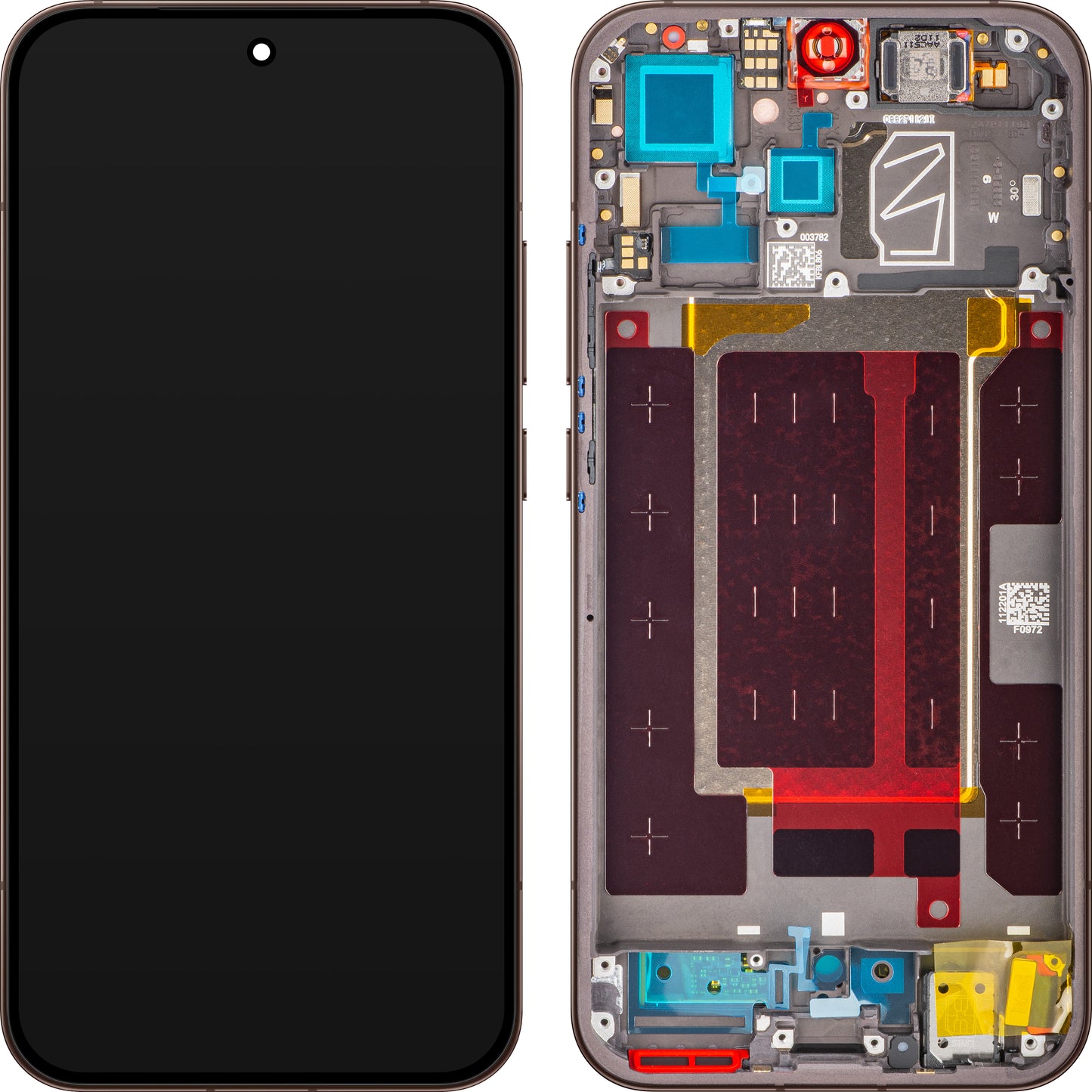 Display con Touchscreen Oppo Reno15 Pro Mini / Reno15 Pro, con Cornice, Marrone (Dusk Brown /Cocoa Brown), Service Pack 621029000774