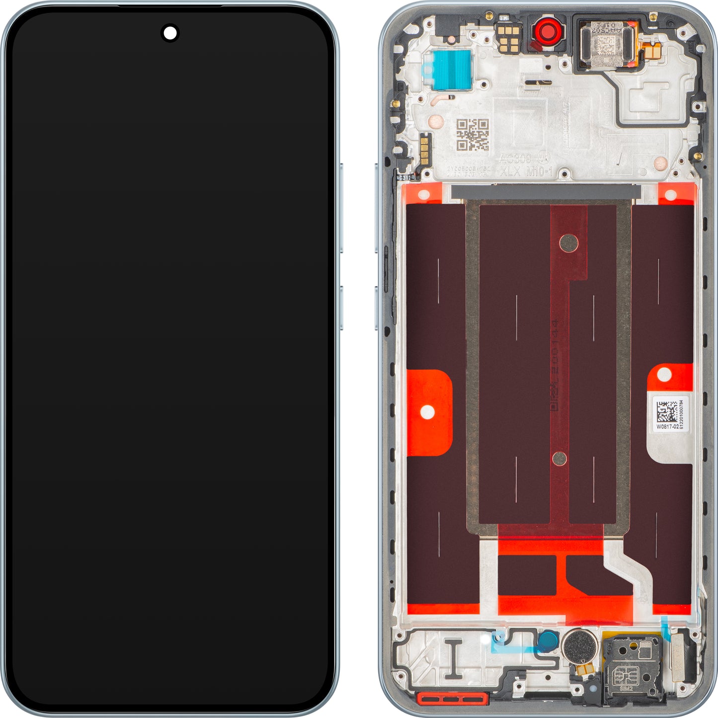 Oppo F31 / A6 / A6 Pro 5G Touchscreen Display, with Frame, Gray, Service Pack 621029000655