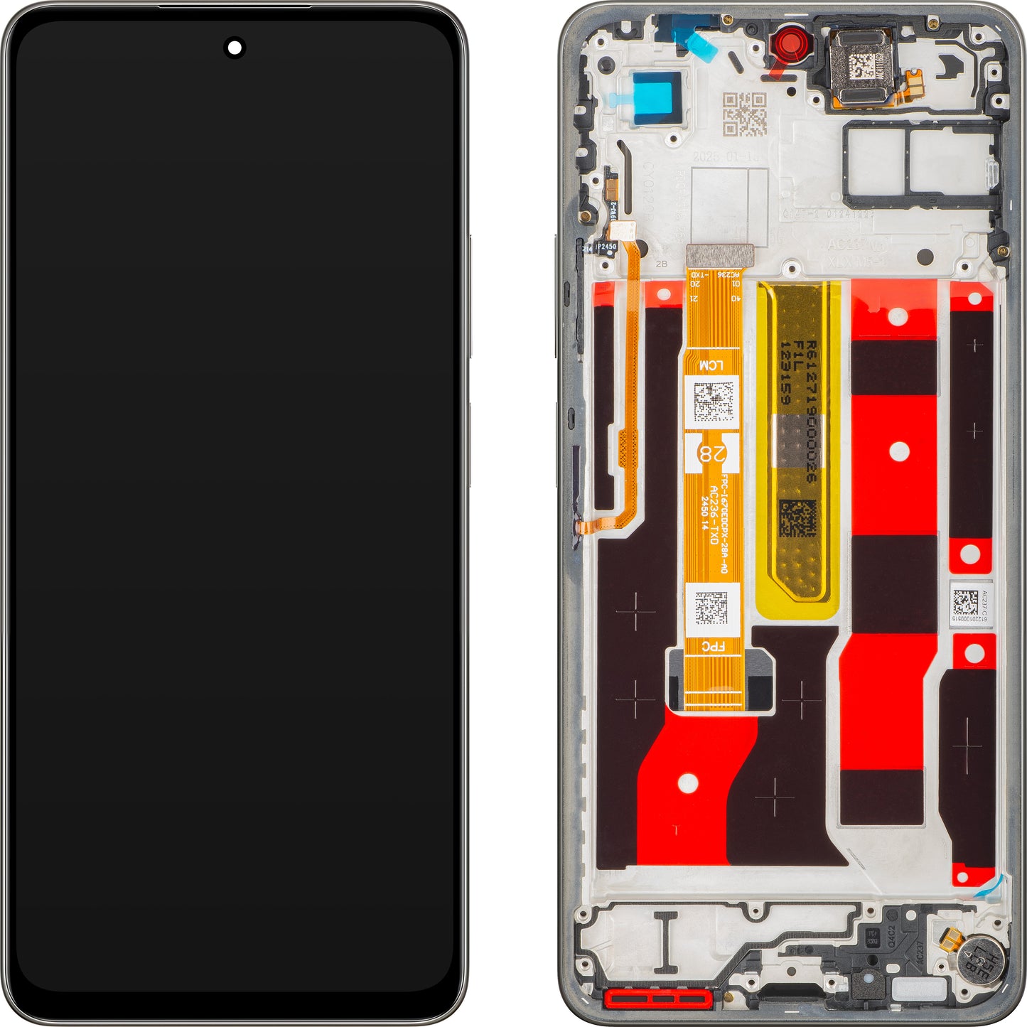 Display con Touchscreen Oppo A5 Energy / A5 Pro, con Cornice, Marrone (Mocha Brown), Service Pack 621029000495
