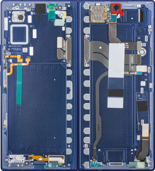 Display con Touchscreen Samsung Galaxy Z Fold7 F966, con Cornice, Sub Inner, Blu (Blue Shadow), Service Pack GH82-37548B