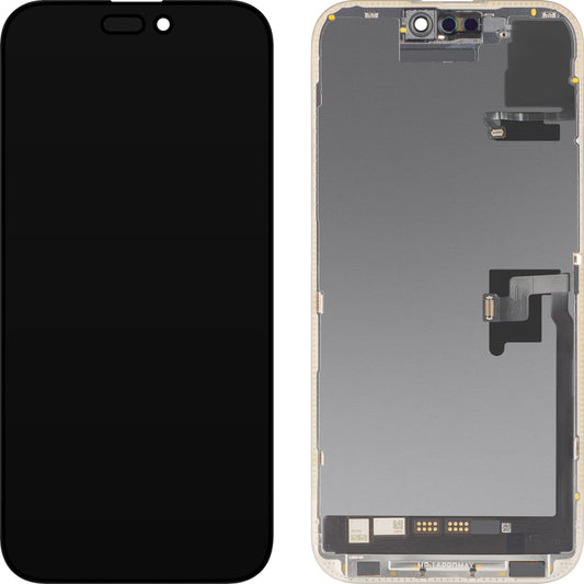 Display con Touchscreen e Sensore di Prossimità MP compatibile con Apple iPhone 16 Pro Max, con Cornice, Versione Software OLED FHD 120Hz Diagnostica, Nero