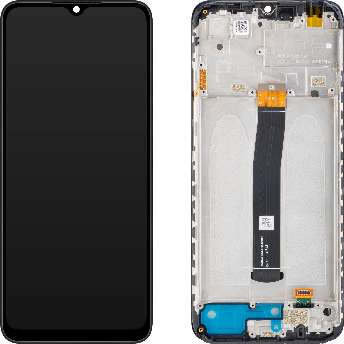 Display touchscreen Xiaomi Poco C40, con cornice, nero (Power Black), Service Pack 560001C3QP00