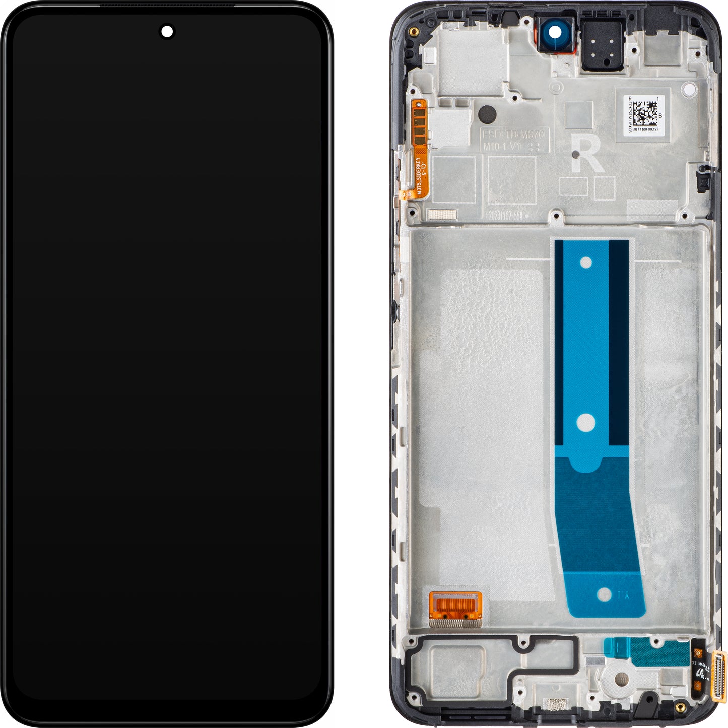 Xiaomi Redmi Note 12S Display touchscreen, con cornice, nero (Black Onyx), service pack 560001K7SR00