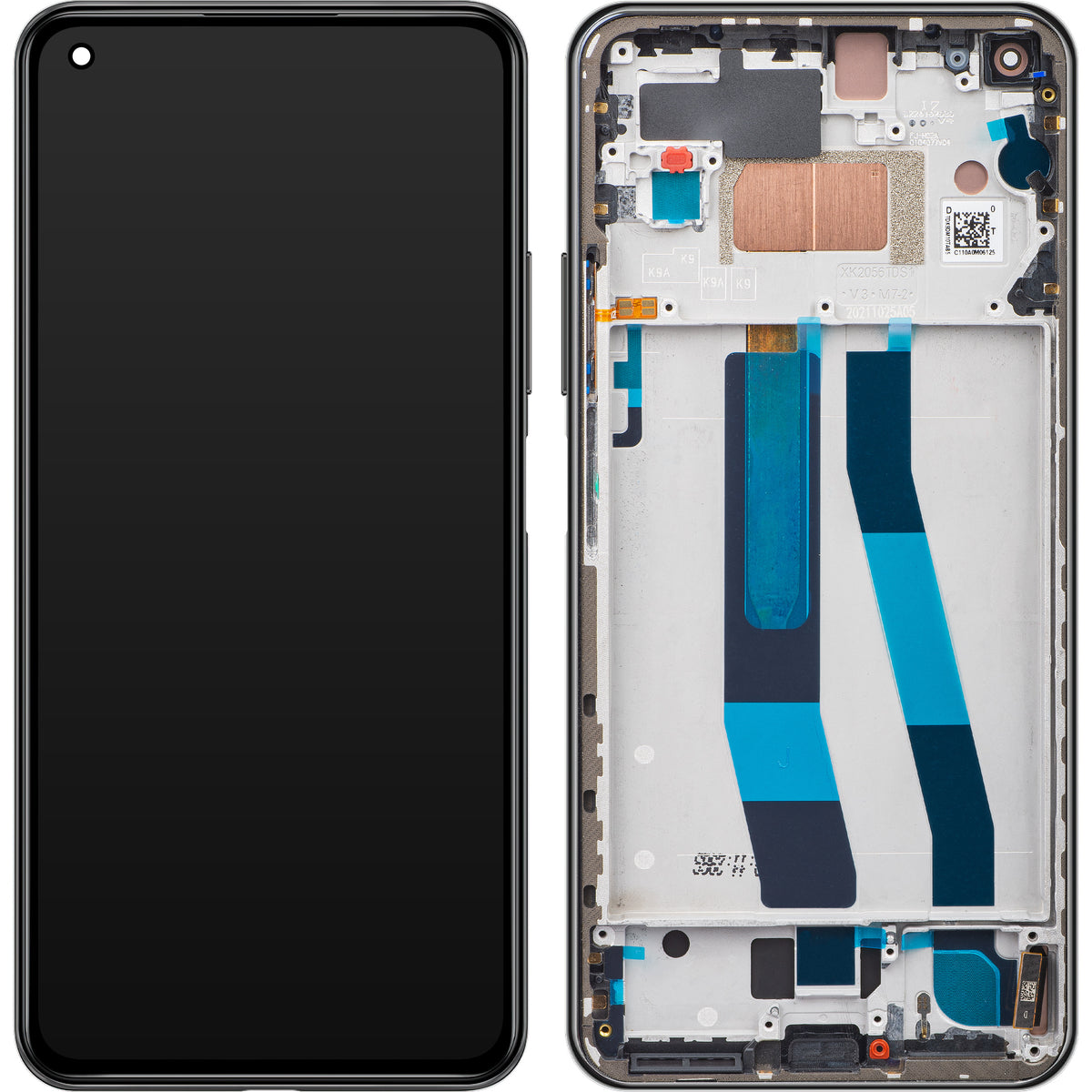 Display con Touchscreen Xiaomi 11 Lite 5G NE, con Cornice, Nero (Truffle Black), Swap 5600030K9D00