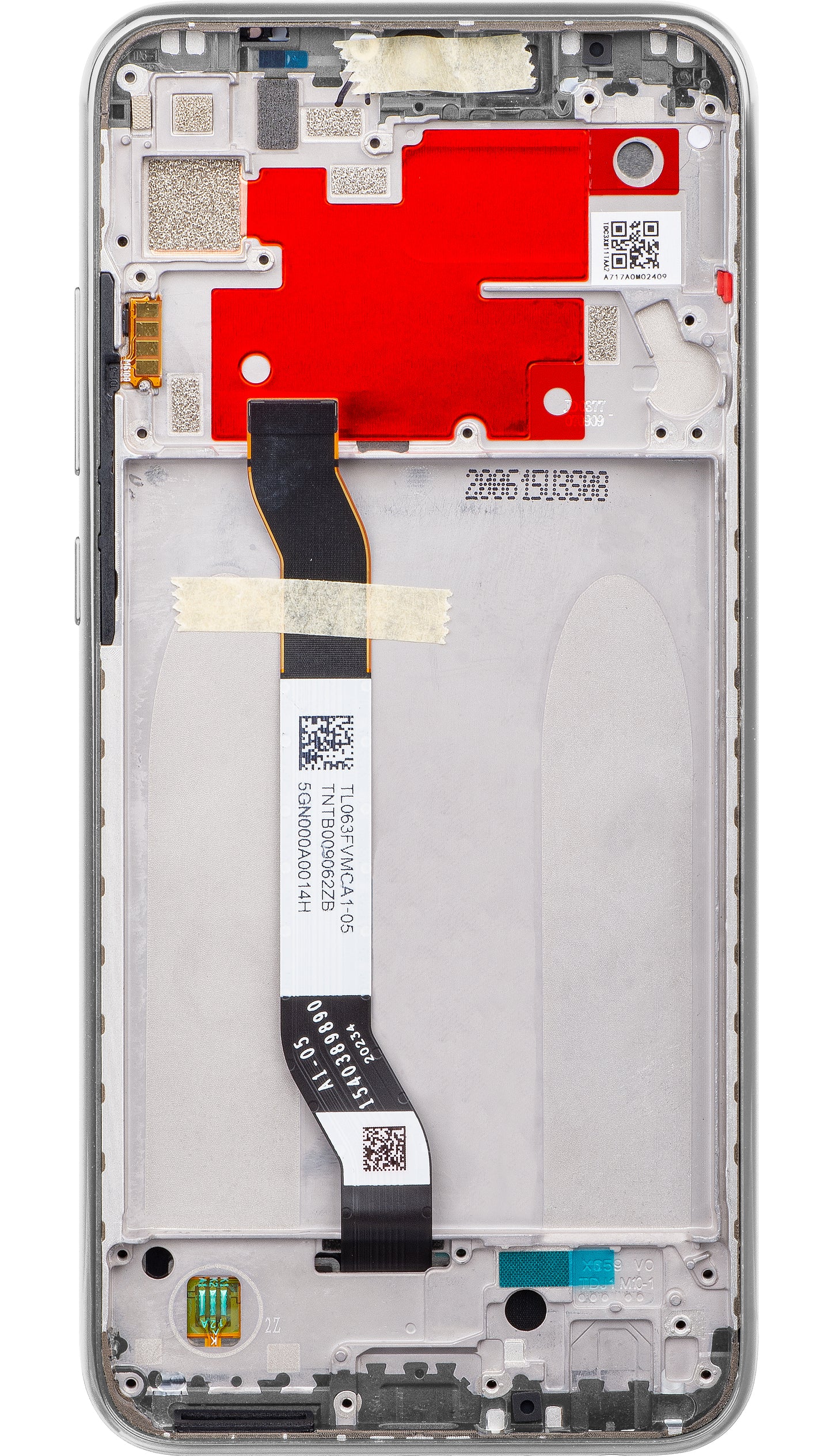 Xiaomi Redmi Note 8T Display touchscreen, con cornice, argento (bianco chiaro di luna), Service Pack 5600020C3X00