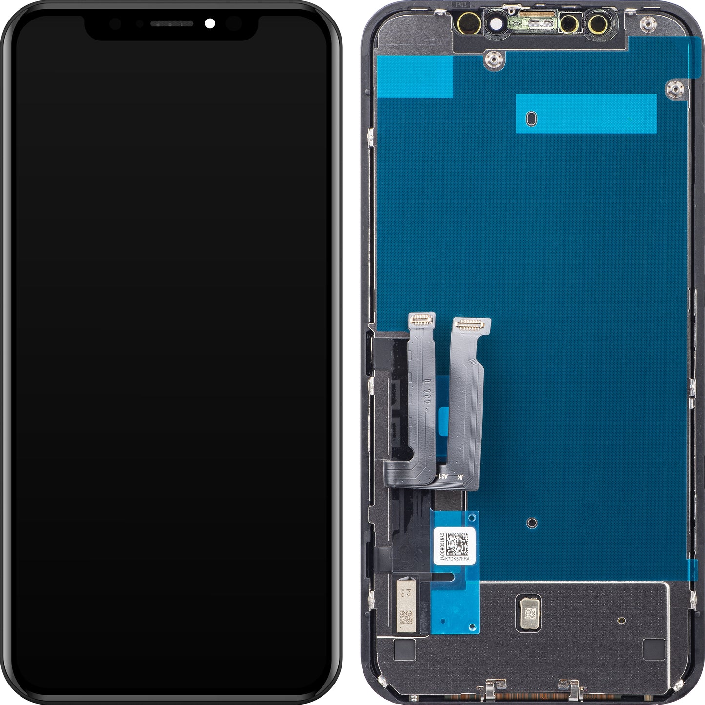 ZY Display touchscreen per Apple iPhone XR, con cornice, versione In-Cell LCD, nero