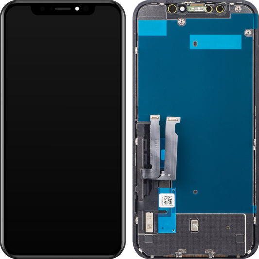 ZY Display touchscreen per Apple iPhone XR, con cornice, versione In-Cell LCD, nero