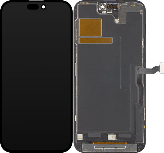 ZY Display touchscreen per Apple iPhone 14 Pro Max, con cornice, versione LCD mobile IC In-Cell, nero