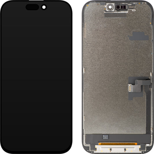 Display con Touchscreen ZY per Apple iPhone 16 Pro, con Cornice, Versione LCD In-Cell IC Movable, Nero