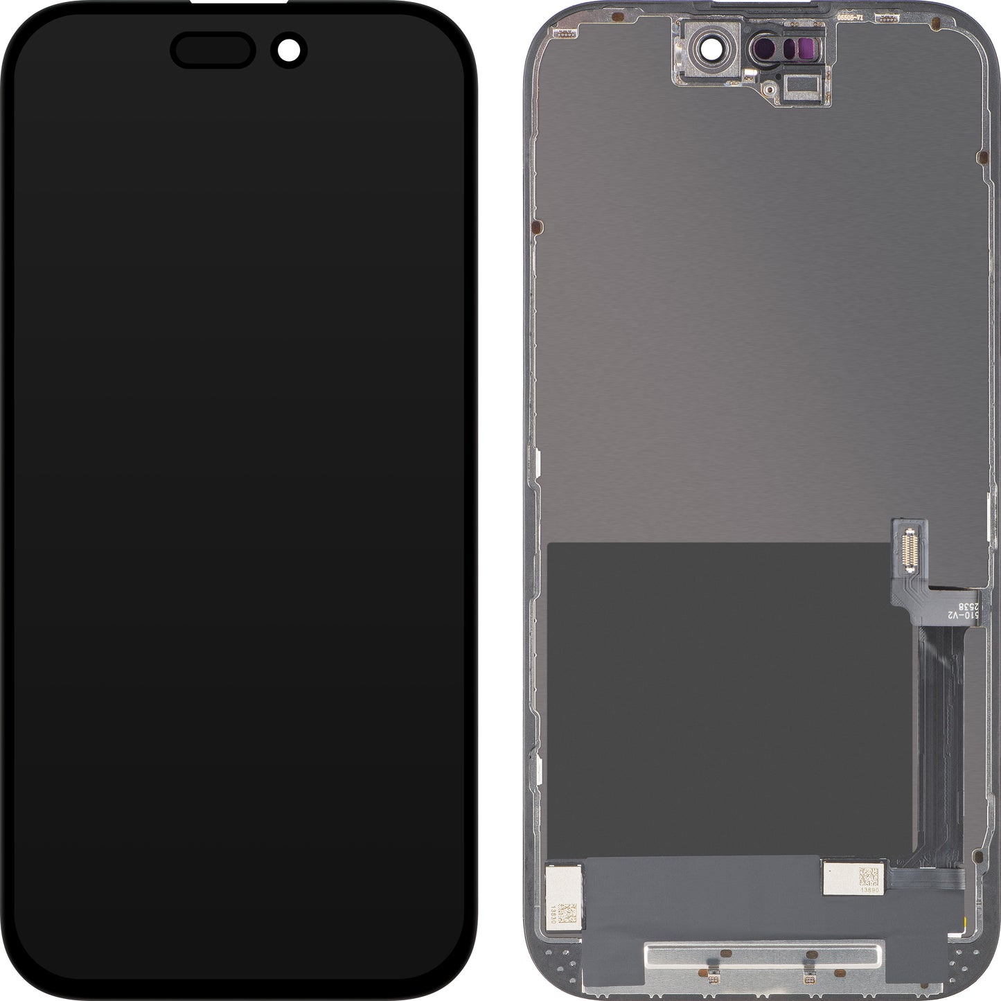 Display con Touchscreen ZY per Apple iPhone 16, con Cornice, Versione LCD In-Cell IC Movable, Nero