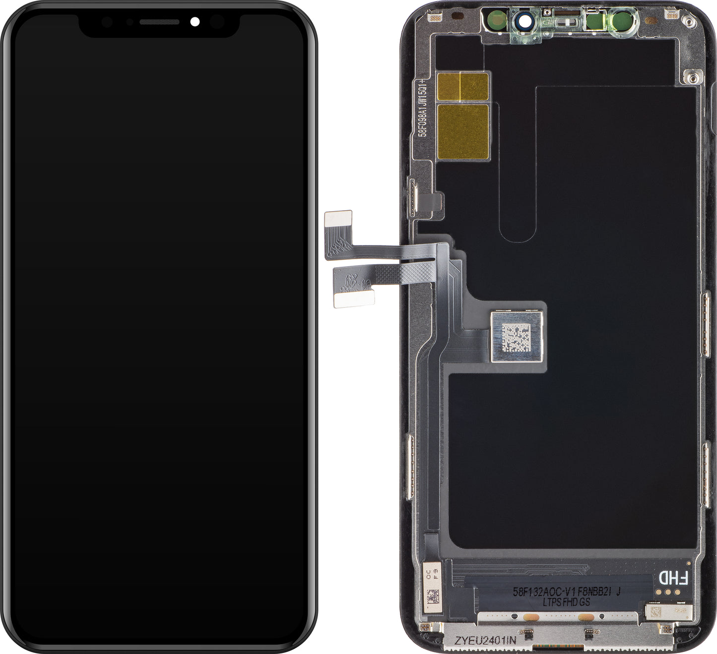 ZY Display touchscreen per Apple iPhone 11 Pro, con cornice, versione LCD mobile In-Cell IC, nero