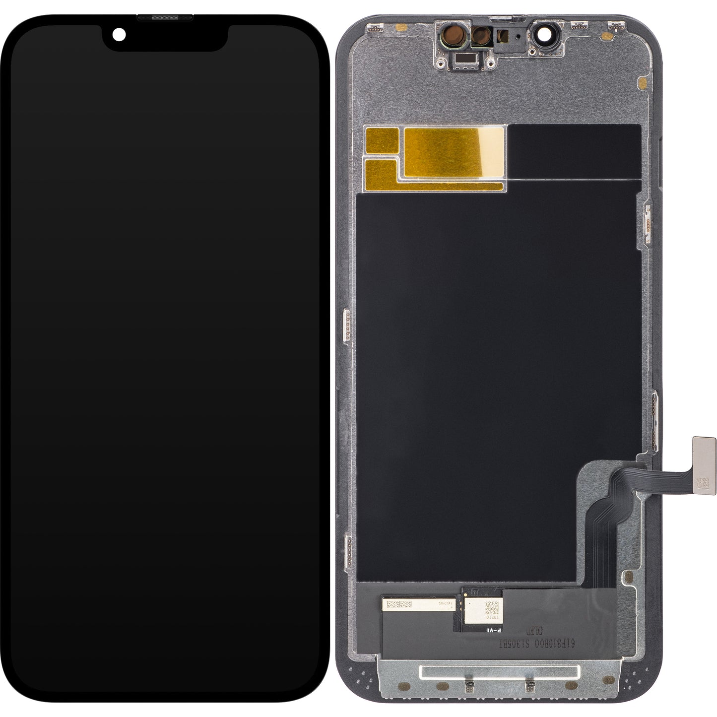 ZY Display touchscreen per Apple iPhone 13, con cornice, versione OLED morbida, nero