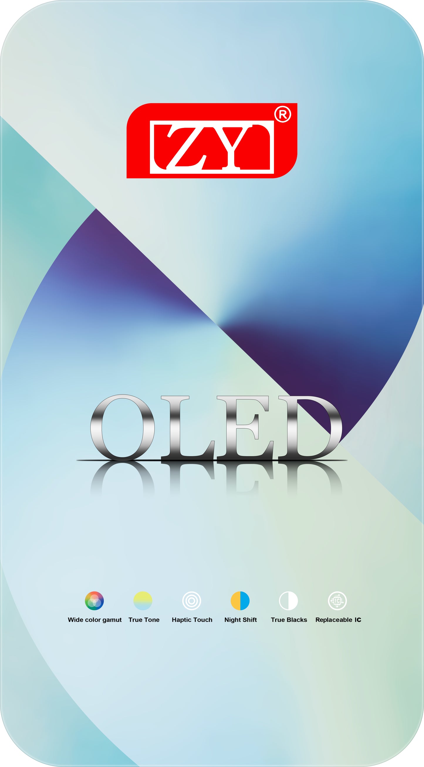 ZY Display touchscreen per Apple iPhone 13, con cornice, versione OLED morbida, nero