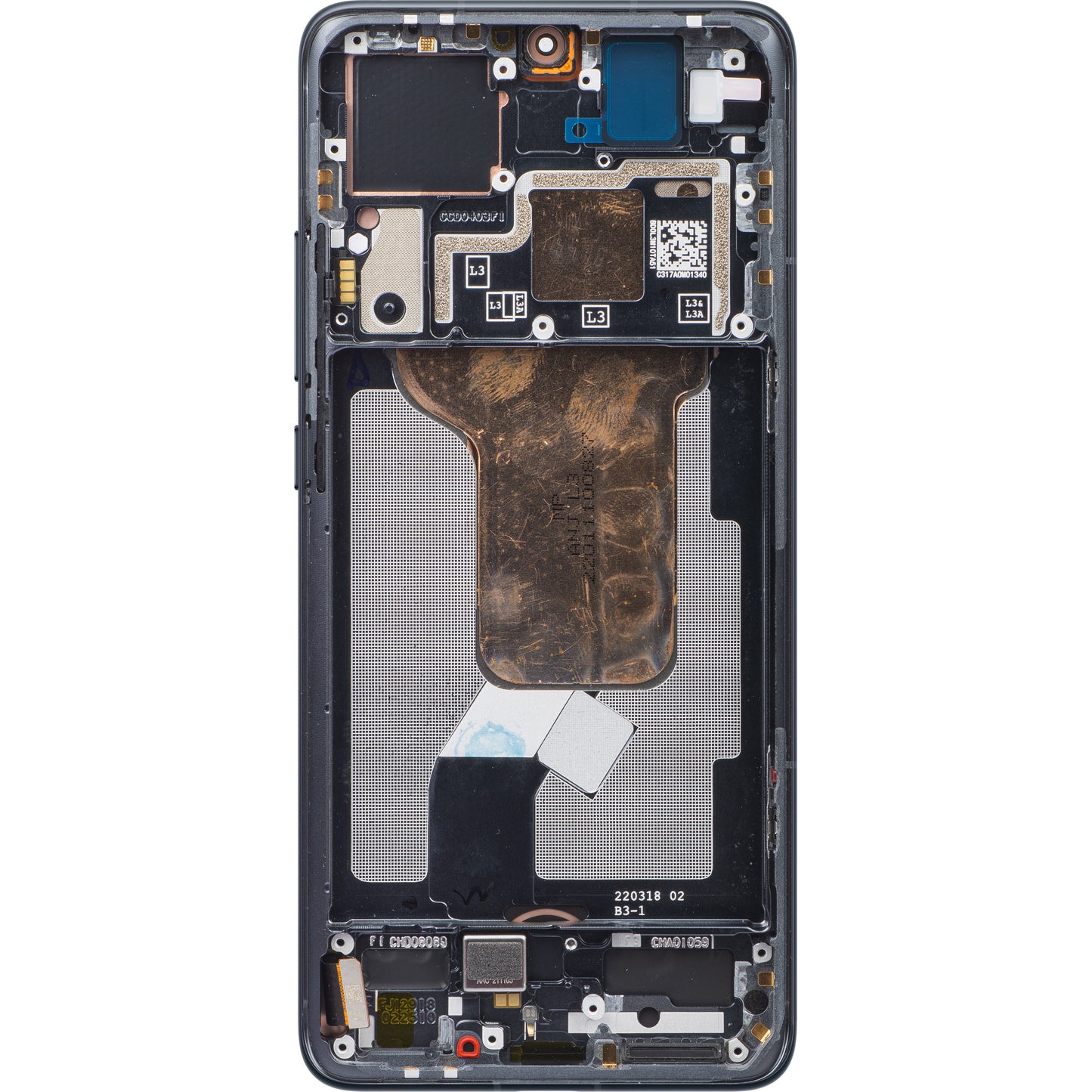 Display con Touchscreen Xiaomi 12S / 12X / 12, con Cornice, Grigio, Service Pack 5600030L3A00