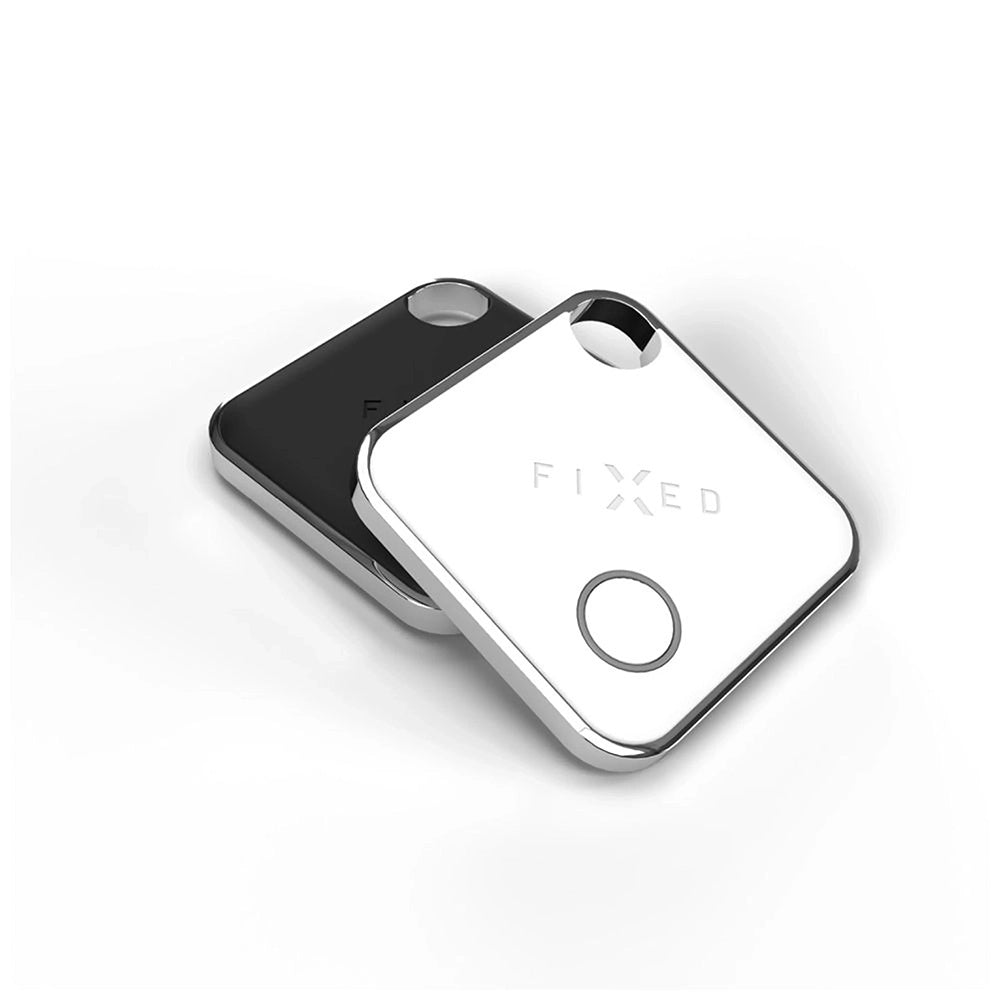 Fixed SmartTag Duo per iOS, Set 2 Pezzi, Bianco / Nero