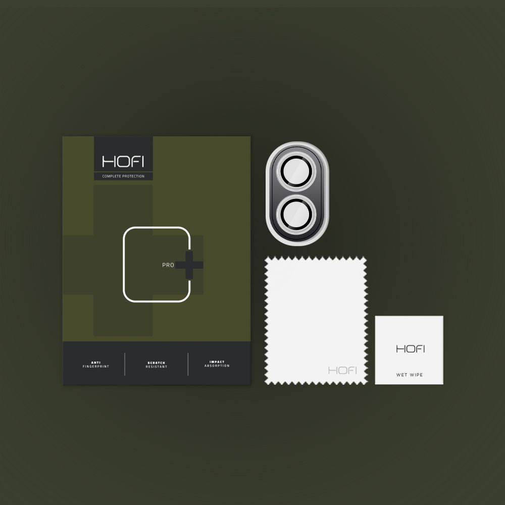 Pellicola protettiva per fotocamera HOFI CamRing PRO+ per Apple iPhone 16 Plus / 16, protetta da vetro, trasparente