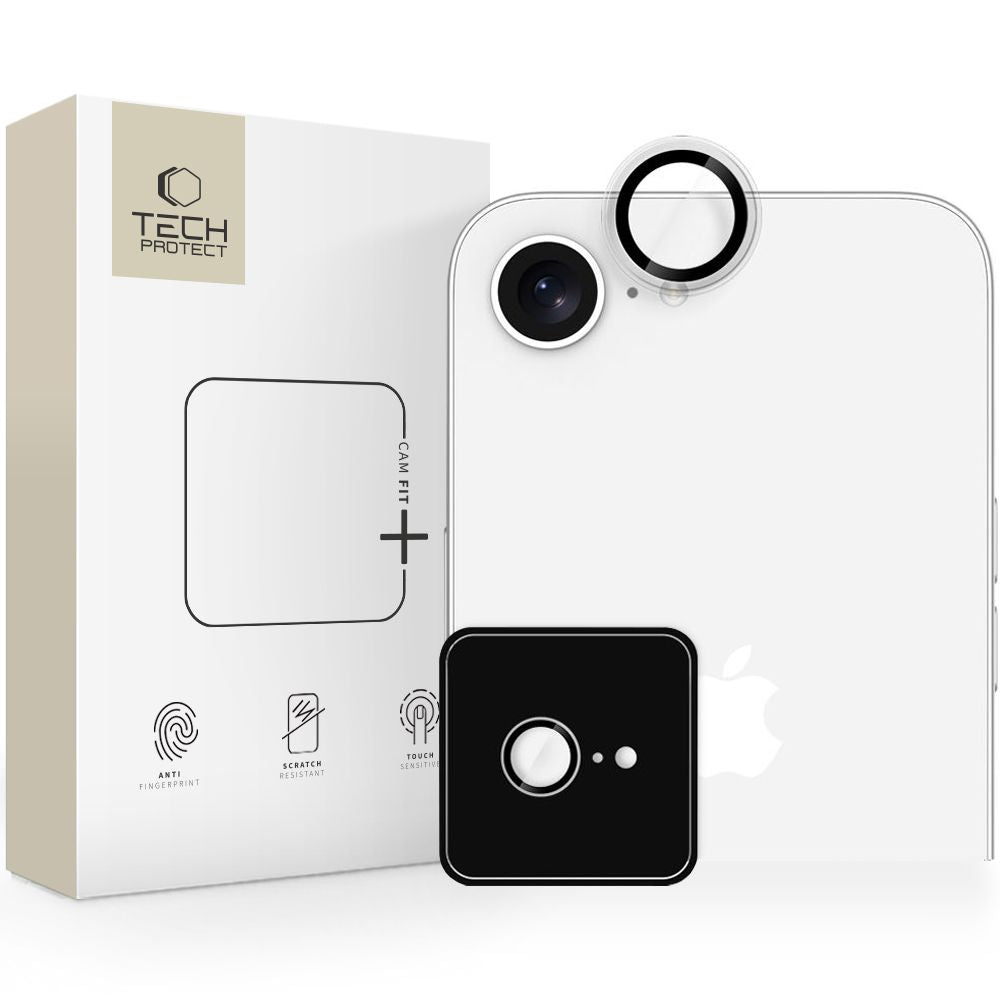 Pellicola protettiva per fotocamera posteriore Tech-Protect CamRing Fit+ per Apple iPhone 16e, Vetro Temperato