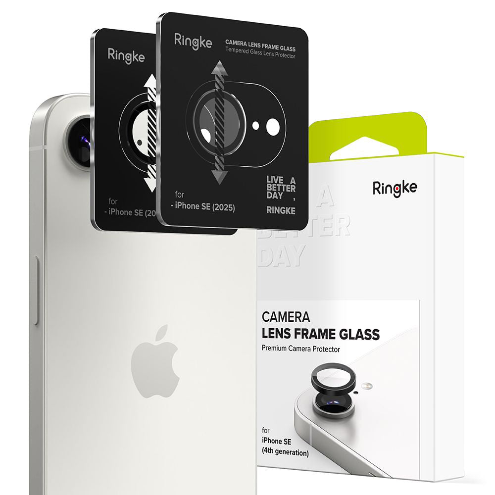Pellicola Protettiva Posteriore Ringke per Apple iPhone 17e / 16e, Vetro Temperato, Set 2 pezzi, Nera