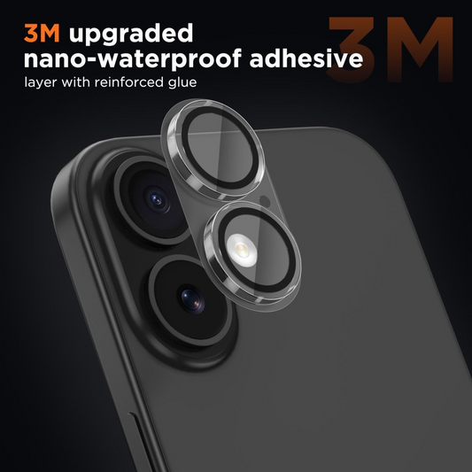 Pellicola protettiva per Fotocamera Posteriore Tech-Protect CamFull Fit+ per Apple iPhone 17, Vetro Temperato, Opaco Trasparente