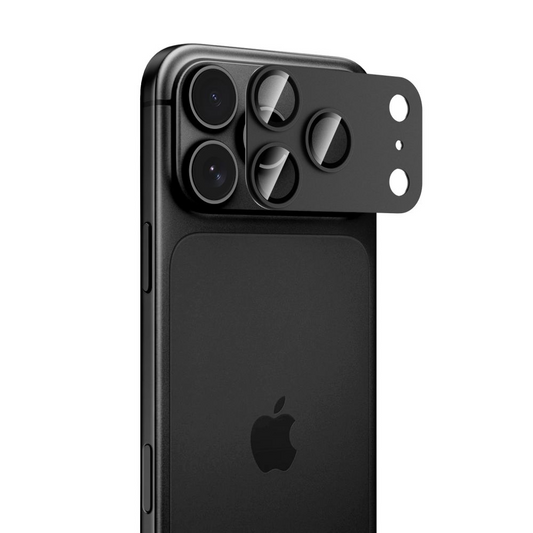 Pellicola protettiva per fotocamera posteriore Tech-Protect CamFull Fit+ per Apple iPhone 18 Pro, vetro temperato, nero