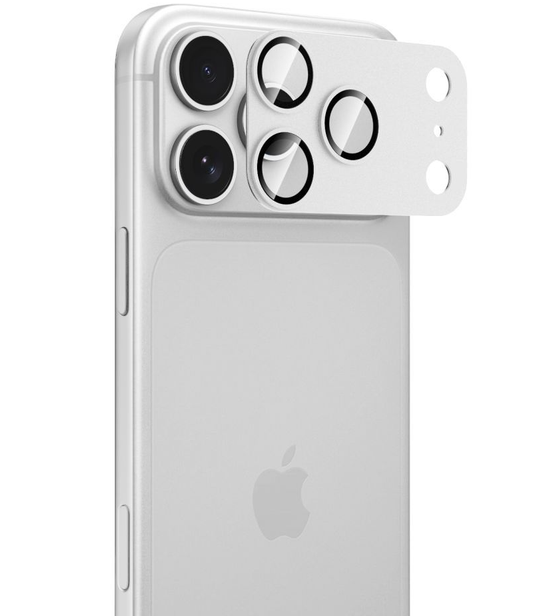 Pellicola protettiva per fotocamera posteriore Tech-Protect CamFull Fit+ per Apple iPhone 18 Pro, vetro temperato, argento