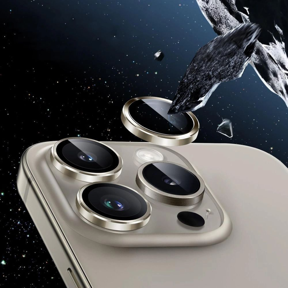 Pellicola protettiva per Fotocamera Posteriore Tech-Protect CamRing Fit+ per Apple iPhone 17 Pro Max / 17 Pro / 16 Pro Max, Vetro Temperato, Arancione