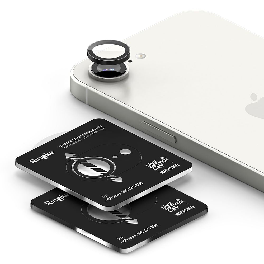 Pellicola Protettiva Posteriore Ringke per Apple iPhone 17e / 16e, Vetro Temperato, Set 2 pezzi, Nera