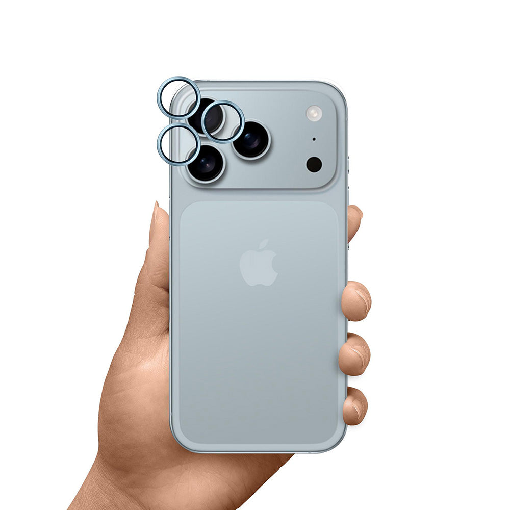 Pellicola Protettiva Posteriore Camera 3MK Hardy Protection Pro per Apple iPhone 17 Pro Max / 17 Pro, Vetro Temperato, Blu