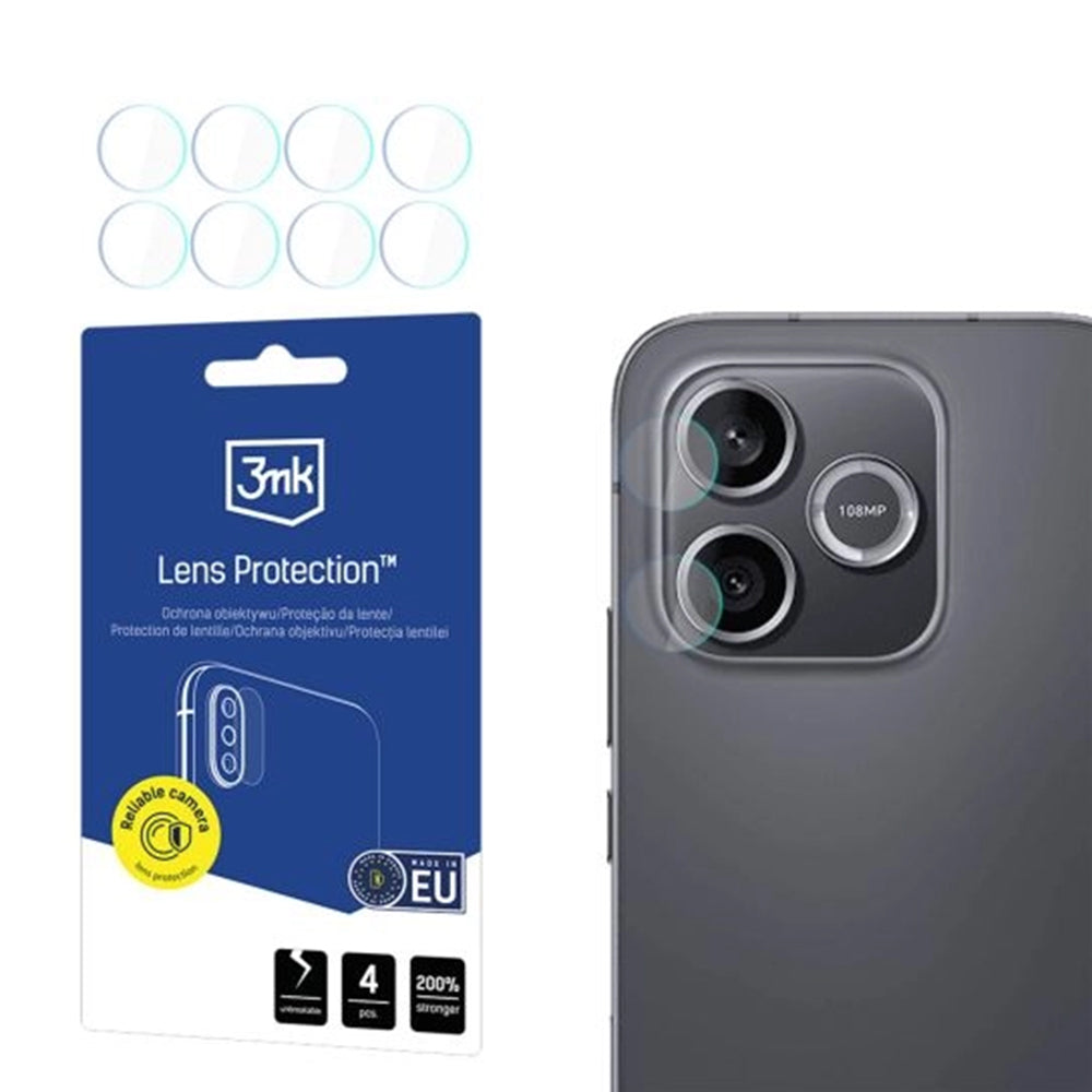 Pellicola Protettiva Posteriore per Fotocamera 3MK Protection per Honor 600 Lite, Vetro Temperato, Set 4 pezzi, Trasparente