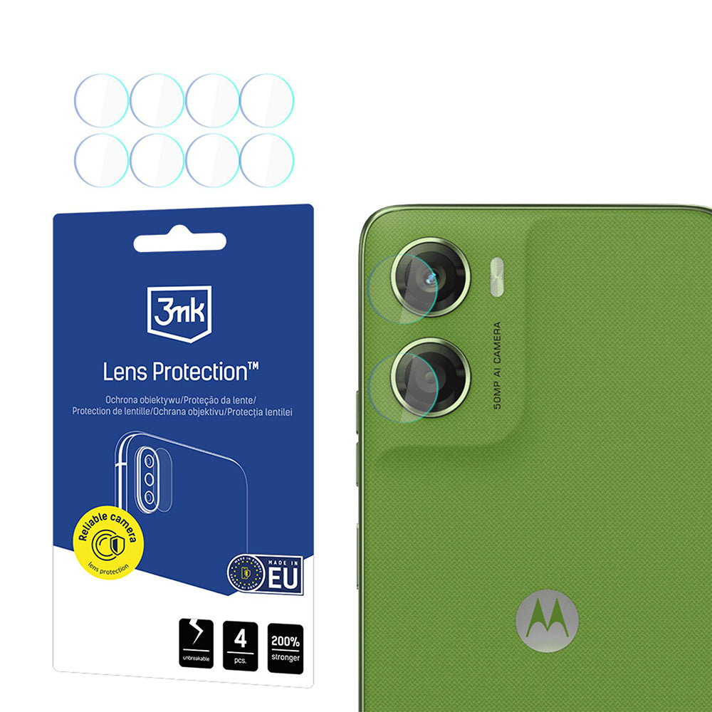 Pellicola Protettiva Posteriore 3MK Protection per Motorola Moto G06, Vetro Temperato, Set 4 pezzi, Trasparente