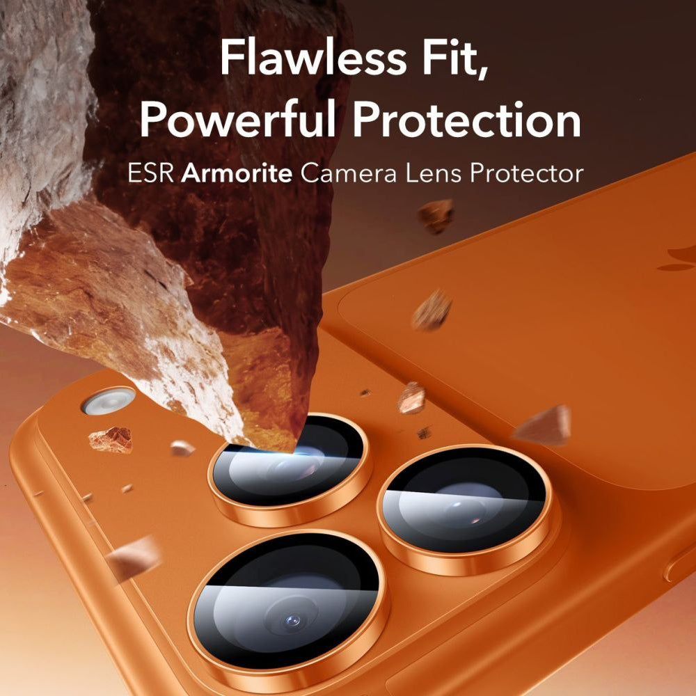 Pellicola Protettiva Posteriore ESR Armorite per Apple iPhone 14 Pro, Vetro Temperato, Arancione