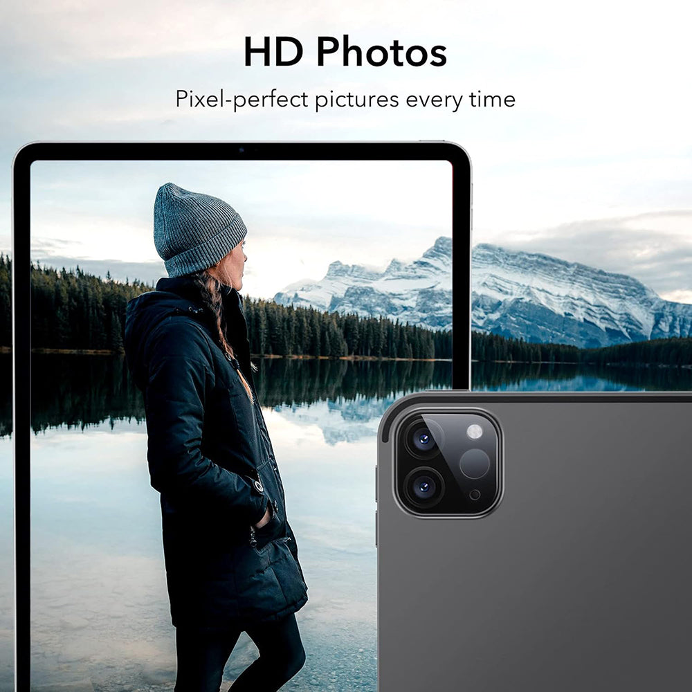 Pellicola Protettiva Posteriore ESR per Apple iPad Pro 13 (2024) / Pro 11 (2022) / Pro 12.9 (2022), Vetro Temperato, Set 2 pezzi, Nera