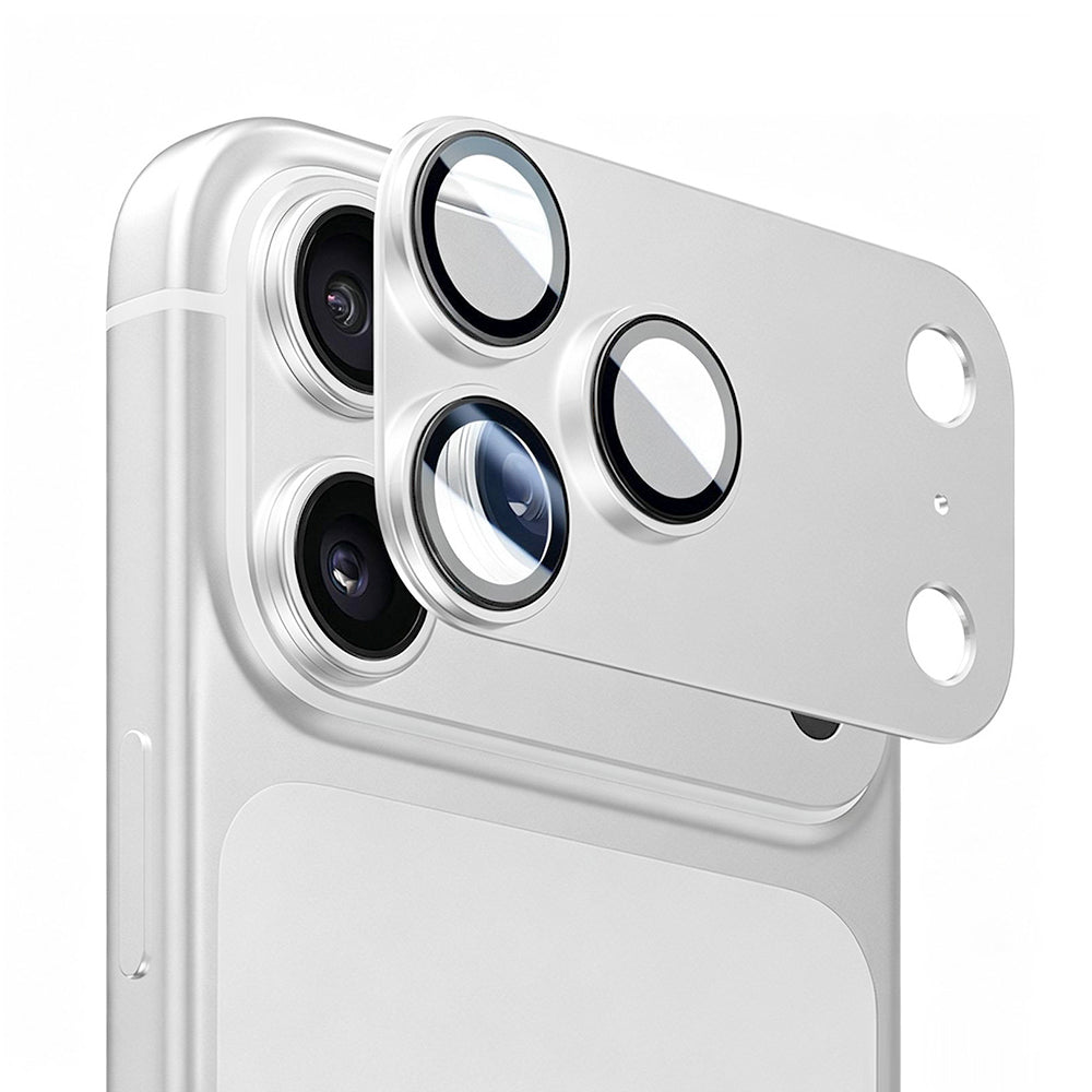 Pellicola protettiva per fotocamera posteriore Lito Crown Halo AR + AF per Apple iPhone 18 Pro Max, vetro temperato, argento