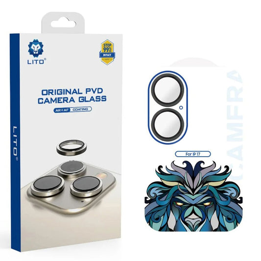 Pellicola Protettiva Posteriore Lito Titanium AR per Apple iPhone 17, Vetro Temperato, Nero