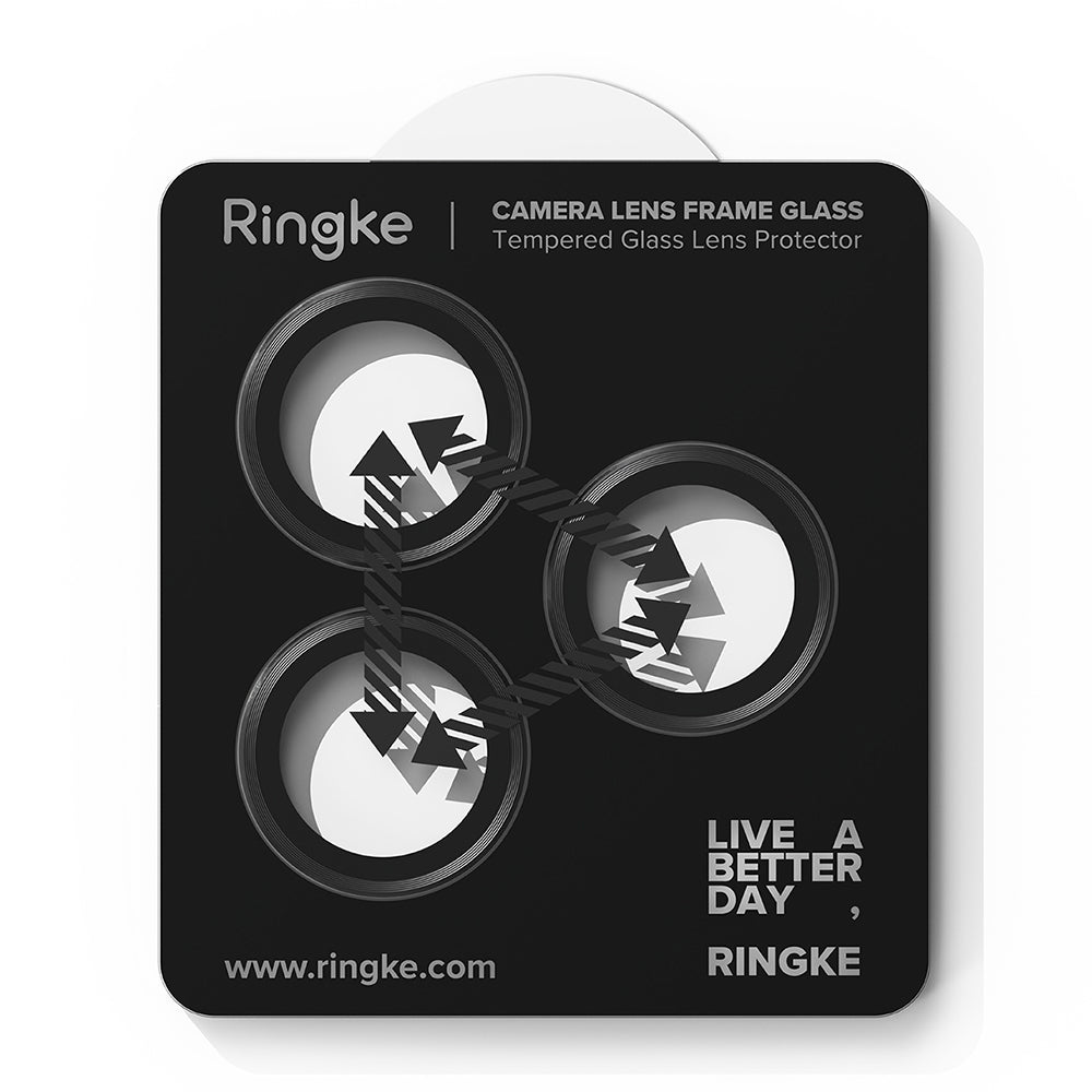 Pellicola Protettiva Posteriore Ringke per Apple iPhone 17 Pro Max / 17 Pro, Vetro Temperato, Nera