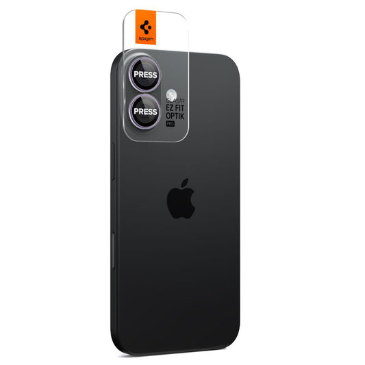 Pellicola protettiva per Fotocamera Posteriore Spigen GlastR EZ FIT Optik Pro per Apple iPhone 17 / 16 Plus / 16, Vetro Temperato, Set 2 pezzi, Viola