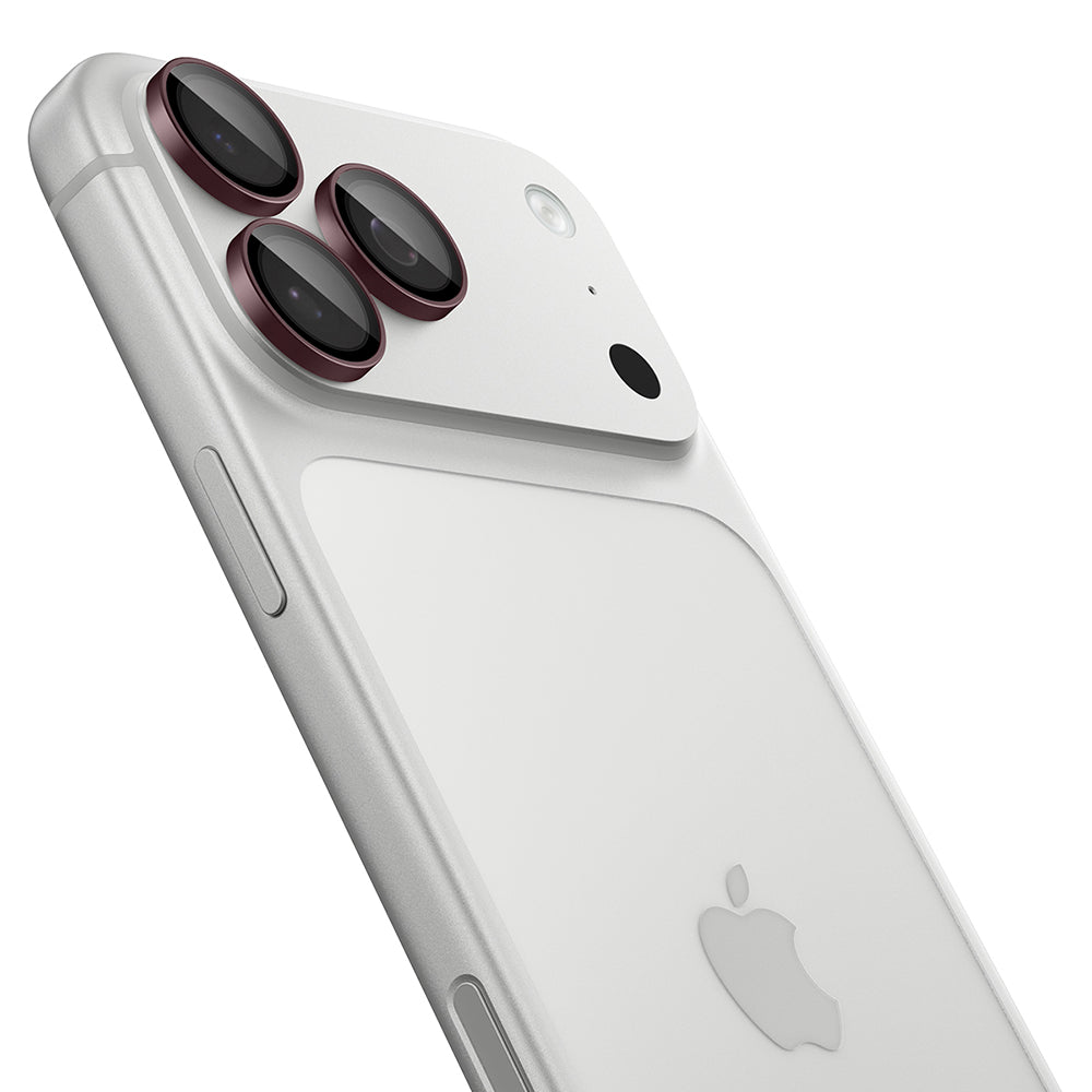 Pellicola protettiva per fotocamera posteriore Spigen GlastR EZ FIT Optik Pro per Apple iPhone 18 Pro / 18 Pro Max, vetro temperato, set da 2 pezzi, bordeaux