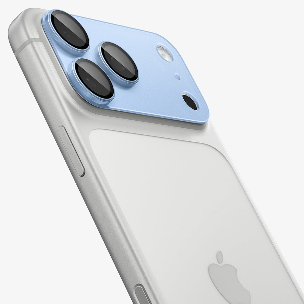 Pellicola protettiva per fotocamera posteriore Spigen GlastR EZ FIT Optik Pro XL per Apple iPhone 18 Pro, vetro temperato, blu AGL12037