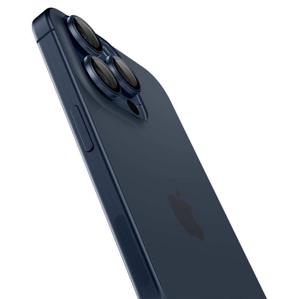 Pellicola Protettiva Posteriore Spigen GlastR EZ FIT Optik Pro per Apple iPhone 16 Pro Max / 16 Pro, Vetro Temperato, Set 2 pezzi, Blu