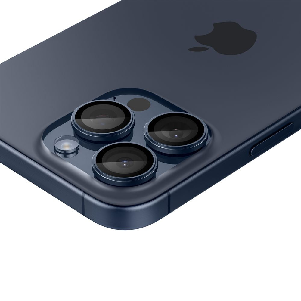 Pellicola Protettiva Posteriore Spigen GlastR EZ FIT Optik Pro per Apple iPhone 16 Pro Max / 16 Pro, Vetro Temperato, Set 2 pezzi, Blu