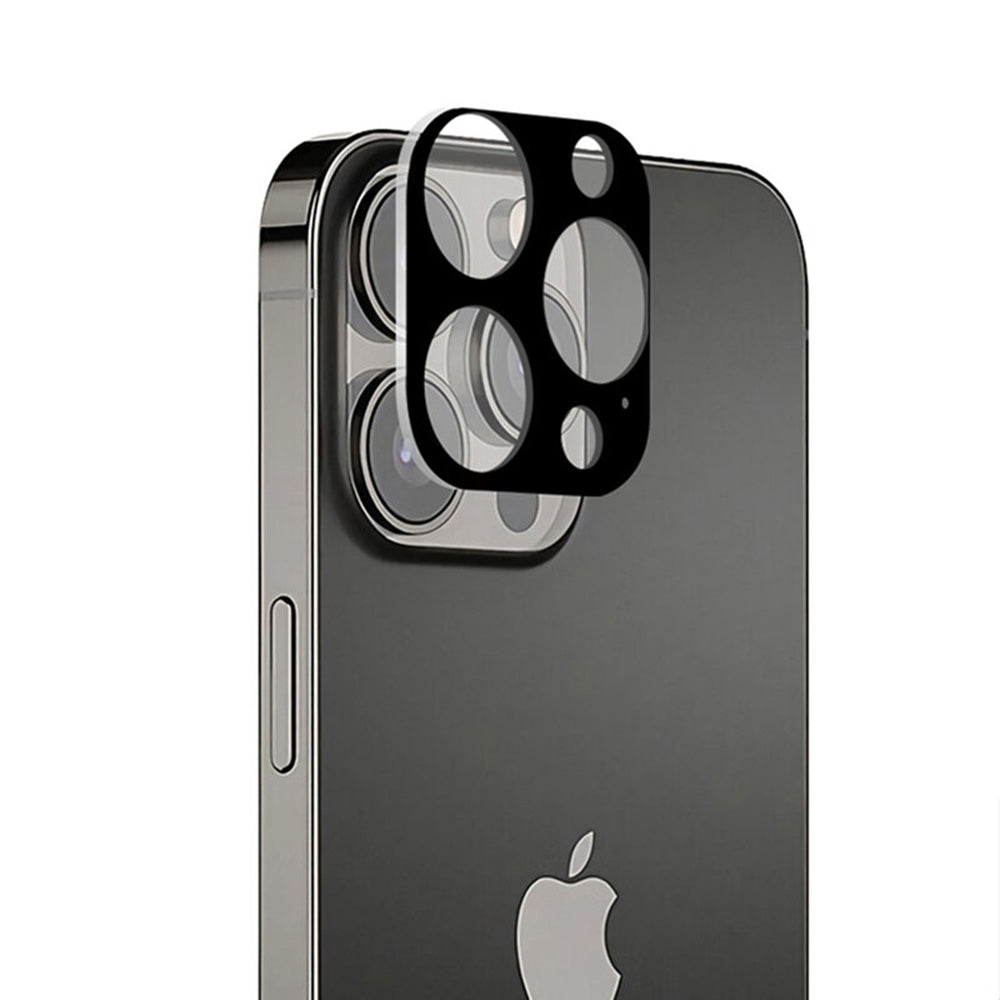 Pellicola protettiva per fotocamera posteriore Techsuit per Apple iPhone 13 Pro Max / 13 Pro, vetro temperato, nero