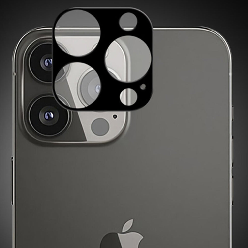 Pellicola protettiva per fotocamera posteriore Techsuit per Apple iPhone 13 Pro Max / 13 Pro, vetro temperato, nero
