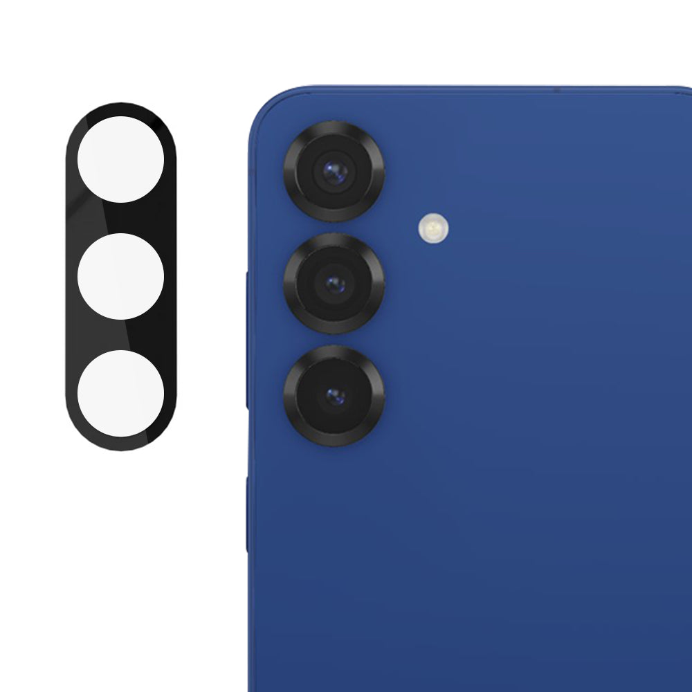 Pellicola protettiva per fotocamera posteriore Techsuit per Samsung Galaxy S25 S931, vetro temperato, nero