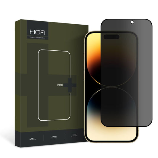 Protezione dello schermo della privacy HOFI PRO+ per Apple iPhone 15 Pro, vetro protettivo, colla completa
