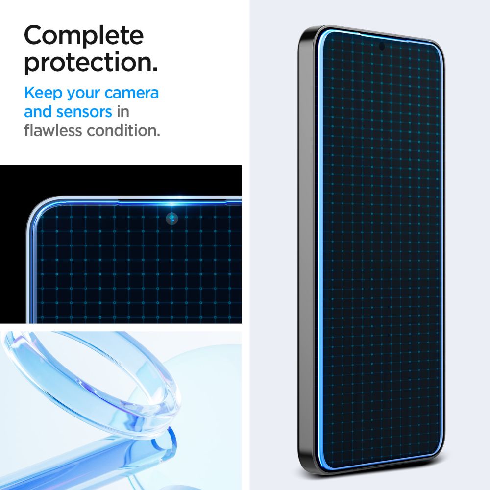 Pellicola Protettiva Schermo Spigen GlastR EZ FIT per Samsung Galaxy S25+ S936 / S24+ S926, Vetro Temperato, Full Glue, Set 2 pezzi AGL07432