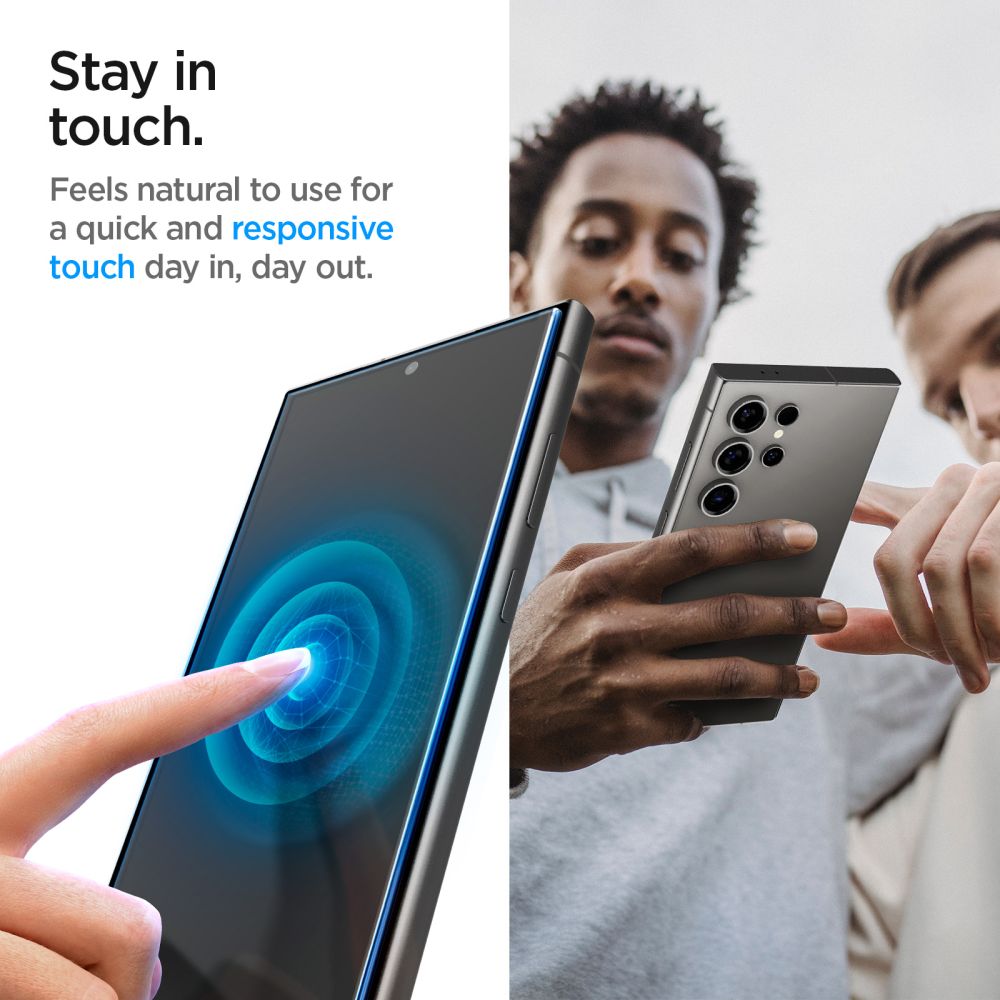 Spigen EZ FIT Privacy Screen Protector per Samsung Galaxy S24 Ultra S928, vetro protettivo, colla completa, set 2 pezzi